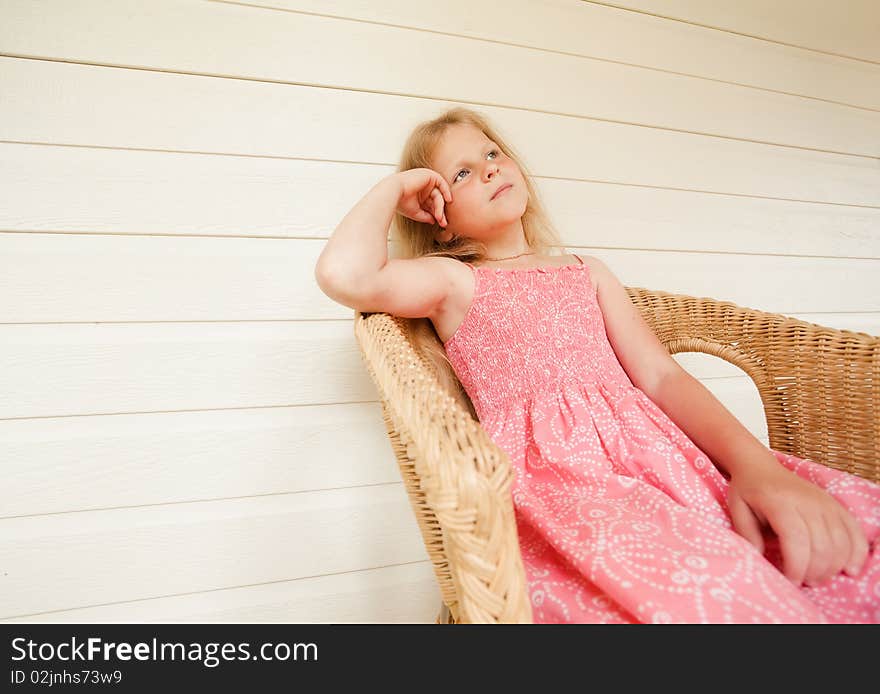 Young pretty girl with blonde hair portrait. Young pretty girl with blonde hair portrait