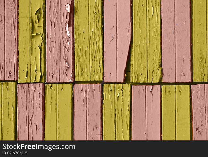 Red and yellow grunge vintage wooden wall. Red and yellow grunge vintage wooden wall