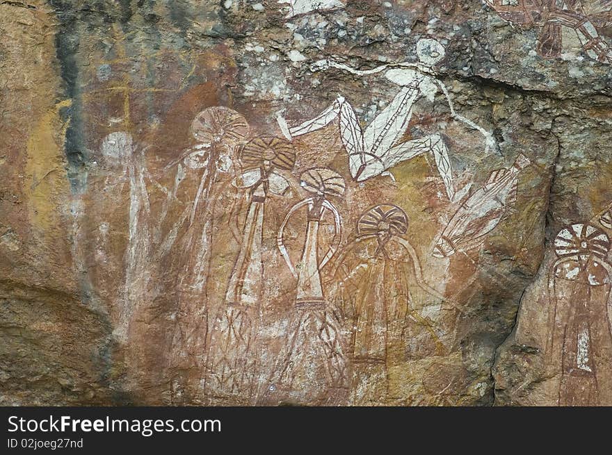 Unusual aboriginal rock art in central australia