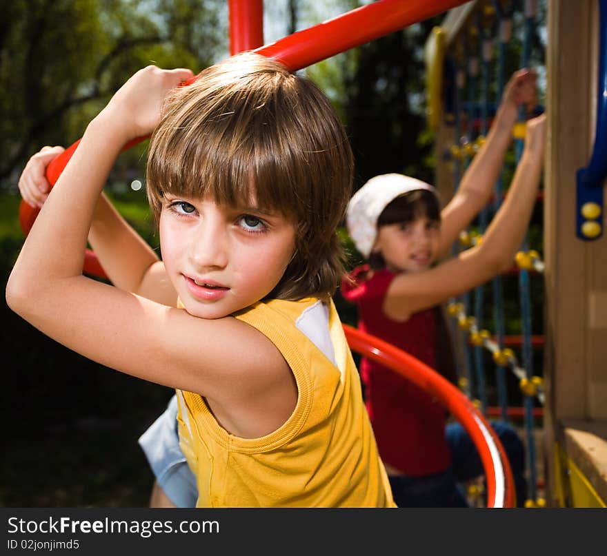 Boy And Girl On Walk