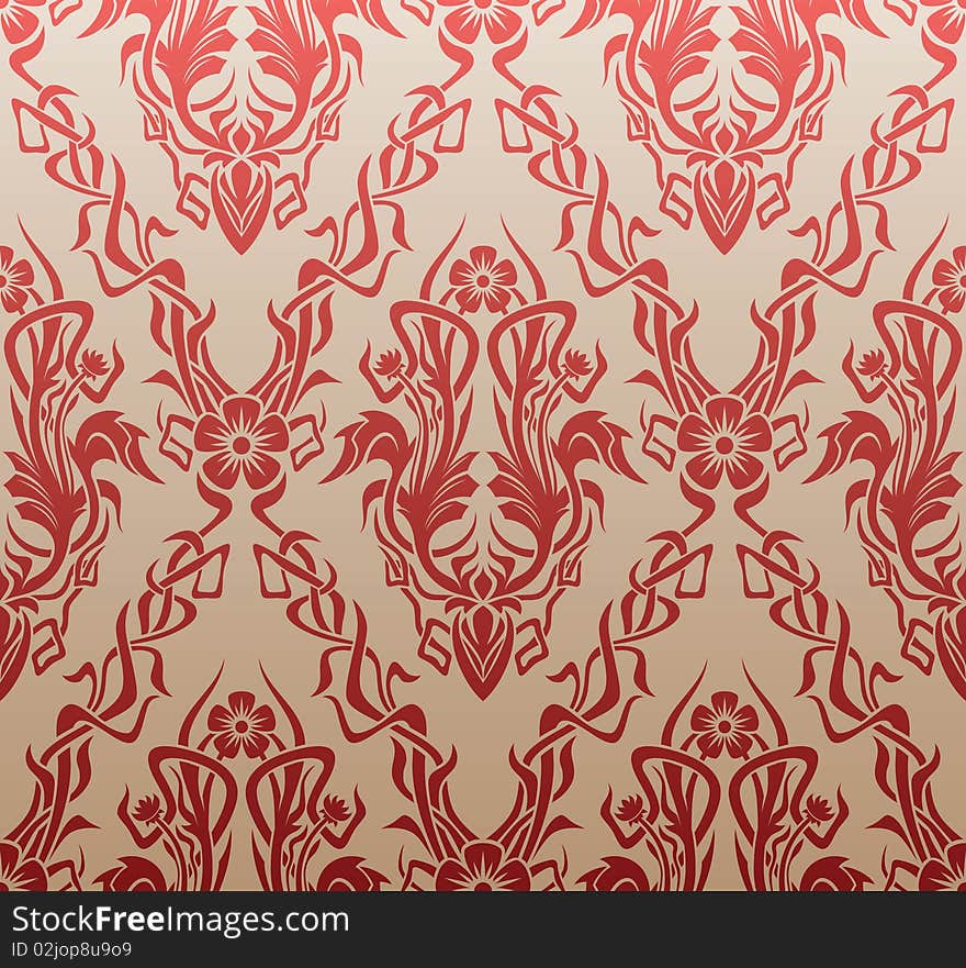 Seamless red and brown wallpaper. Seamless red and brown wallpaper