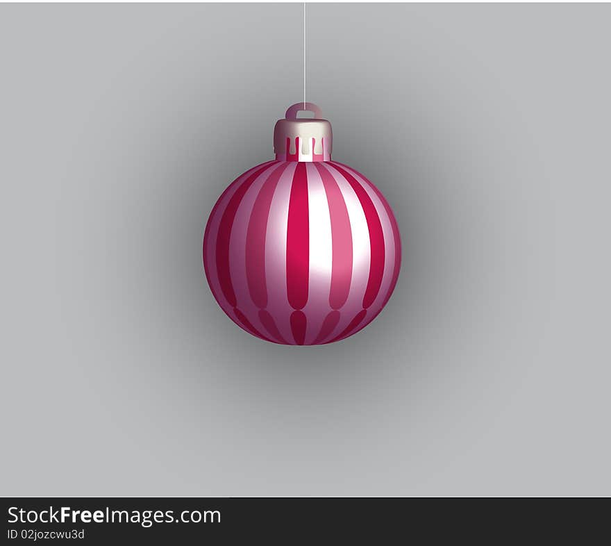 illustration of the X-mas ball isolated on a grey background