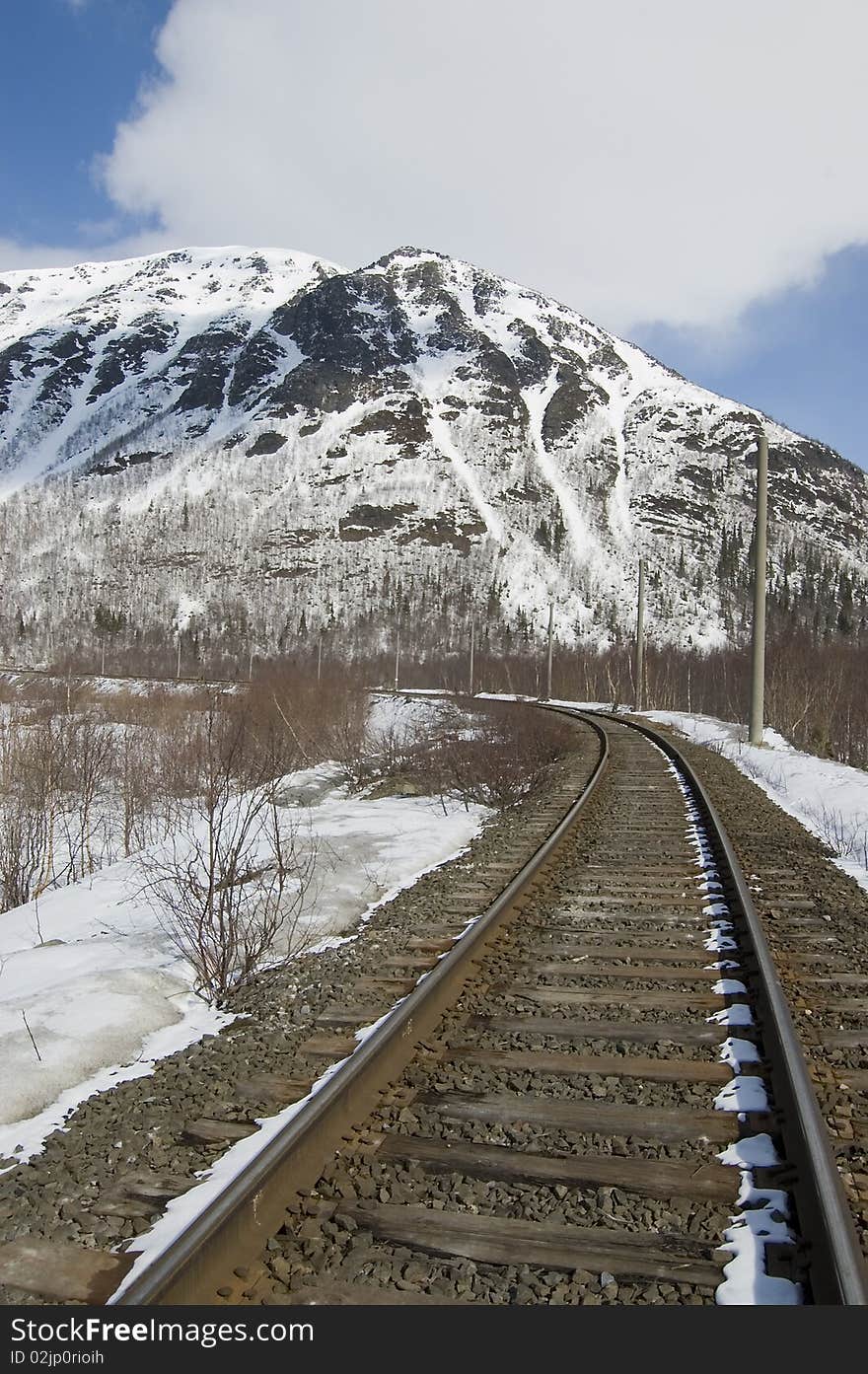 Railway And Mountains