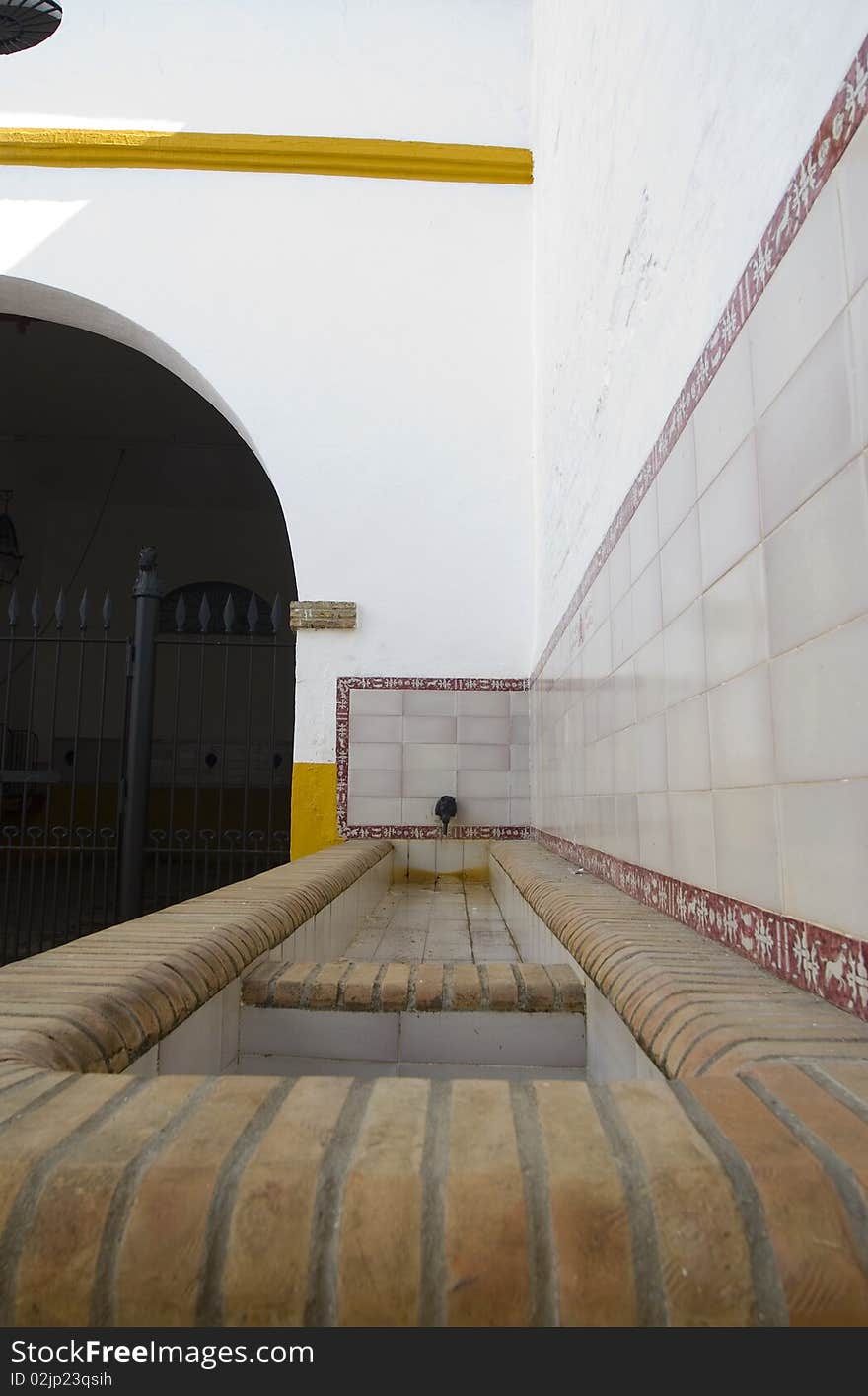 Detail of the interior of the bullfight Arena