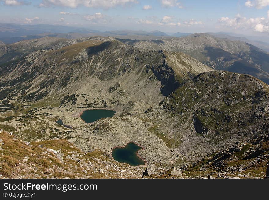 Three lakes in Parang Mountains in Romania. Three lakes in Parang Mountains in Romania