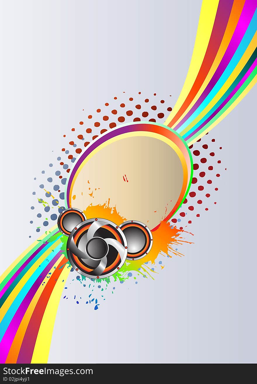 Abstract Rainbow Music Background