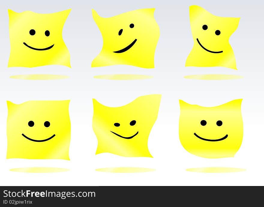 Vector yellow pillow. Clip-art. Vector yellow pillow. Clip-art