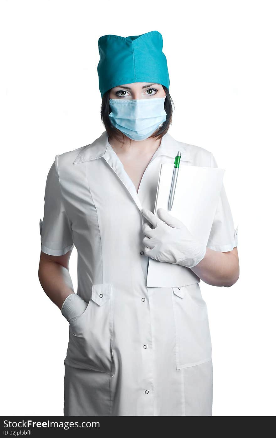 Medical Doctor Woman In Mask