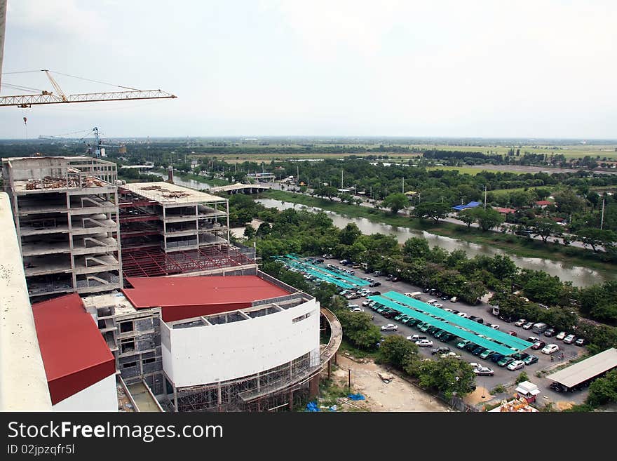 Buildings are built in thailand