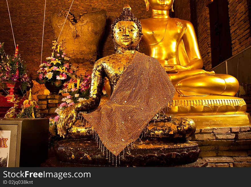 Lord Buddha Cover With Gold Leaf