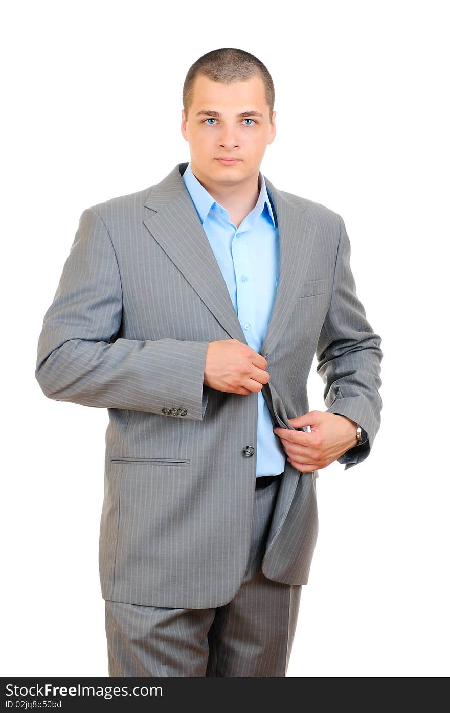 Businessman standing confidently