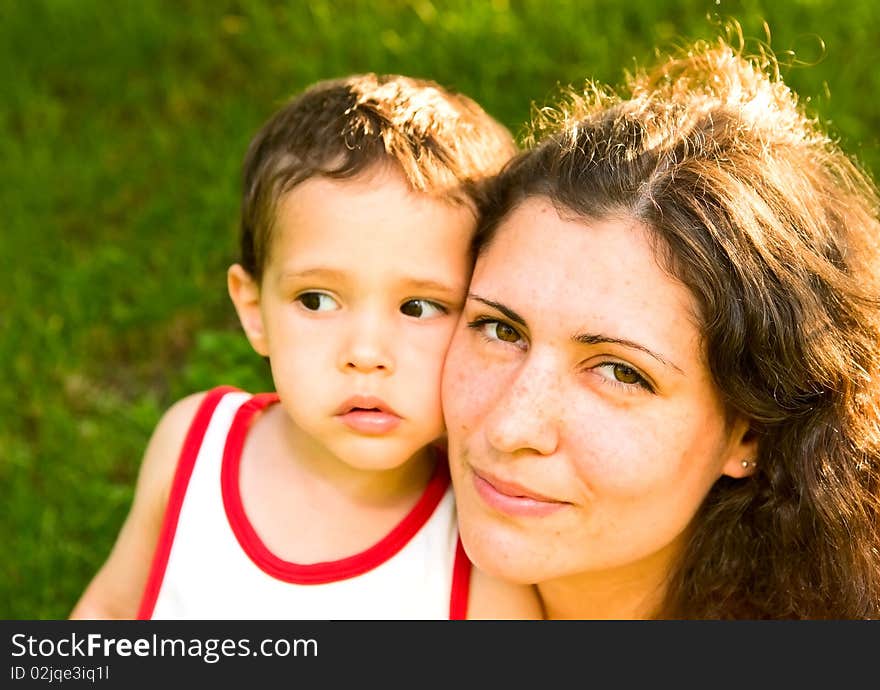 Portrait of mother with child. Portrait of mother with child