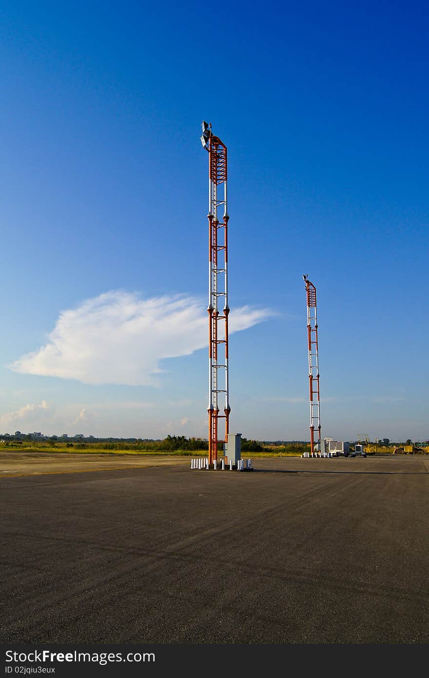 Electrical pole, Trang airport Thailand. Electrical pole, Trang airport Thailand