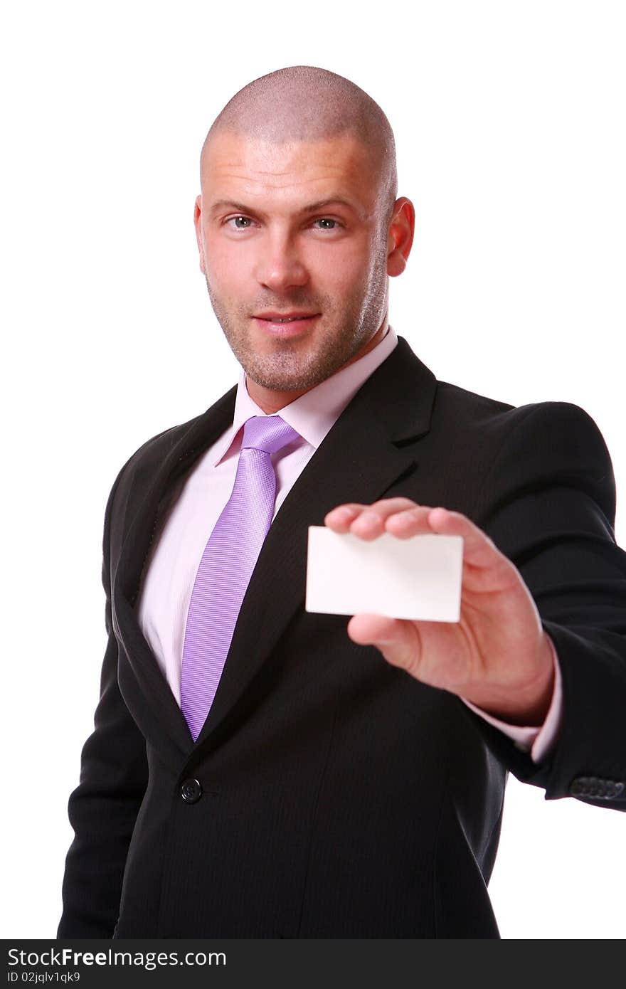 Business man isolated on the white