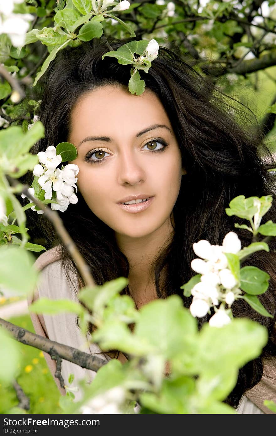 Beautiful And Attractive Woman In The Park