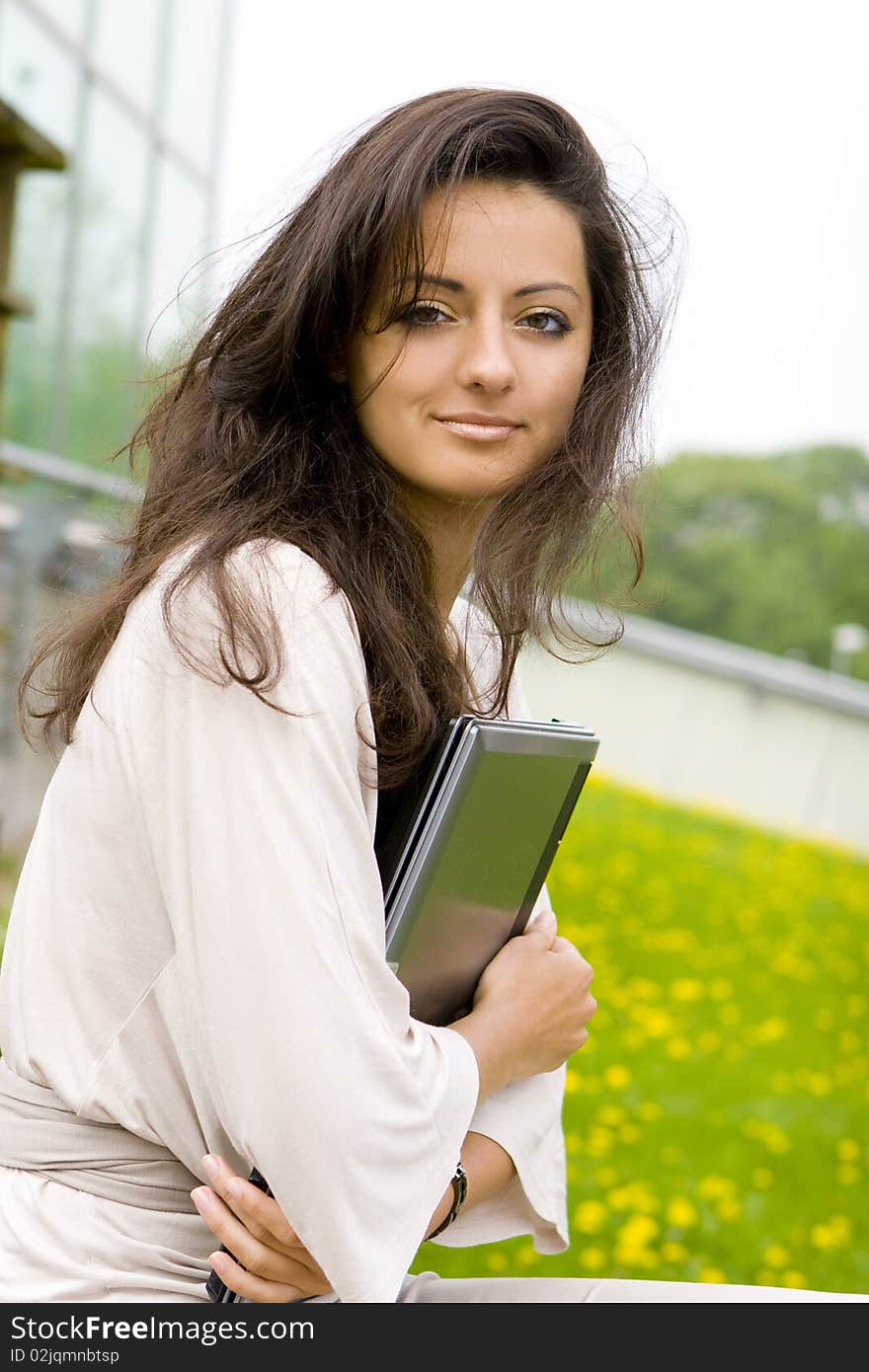 Beautiful and attractive woman in the park