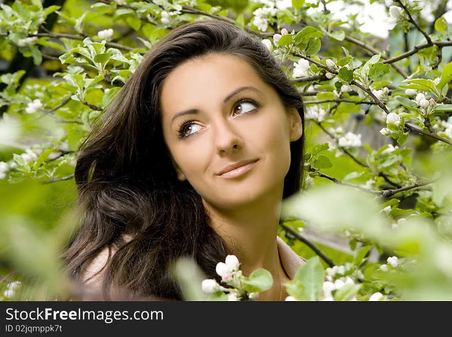 Beautiful And Attractive Woman In The Park