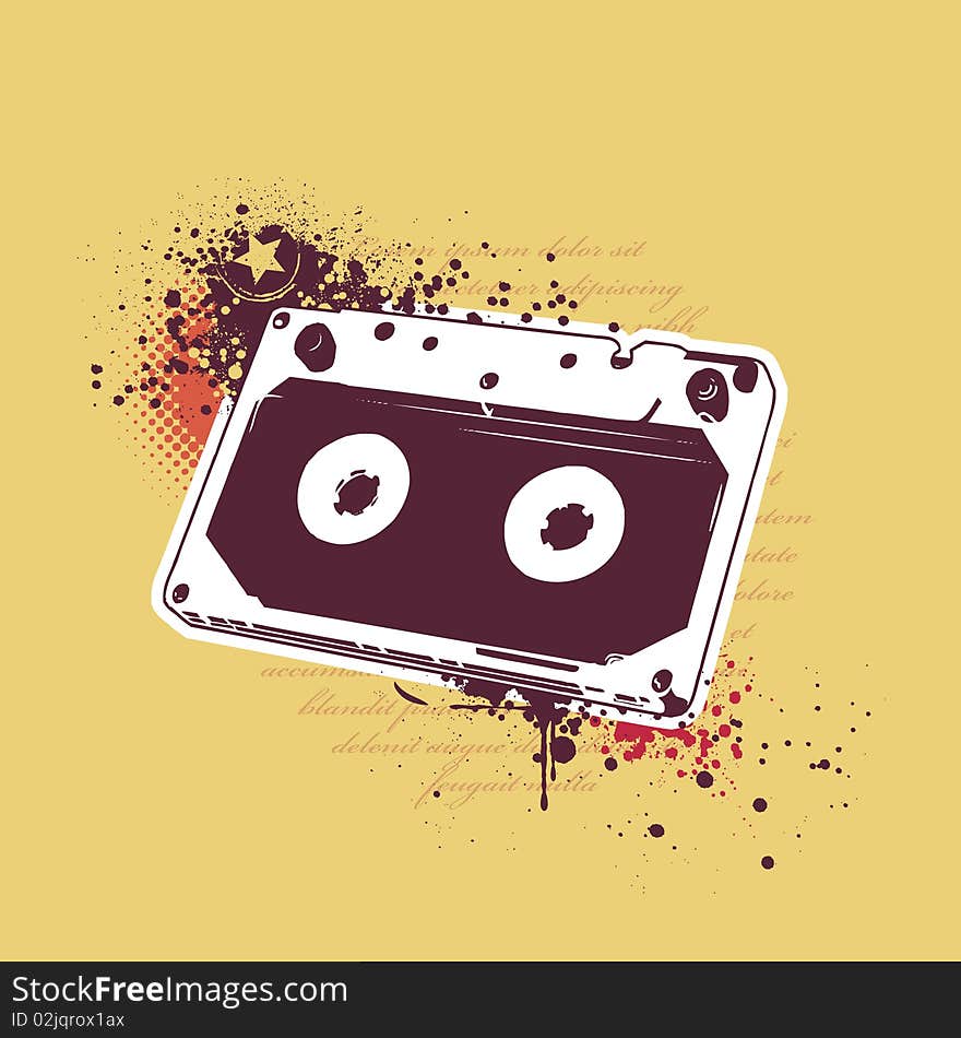 Grunge audio tape