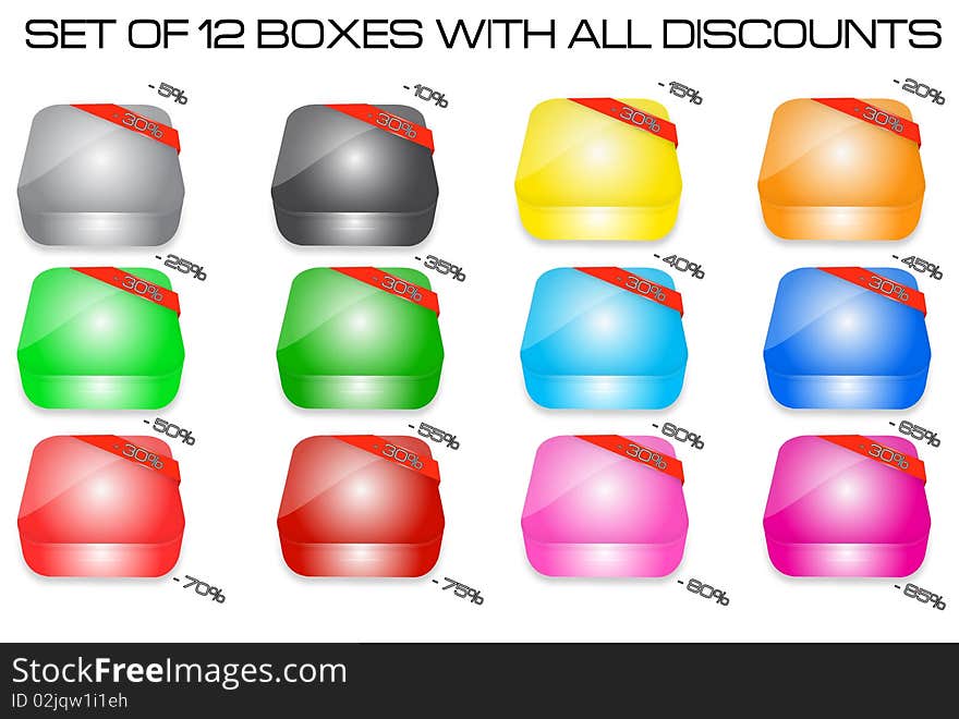 Color boxes with all discounts