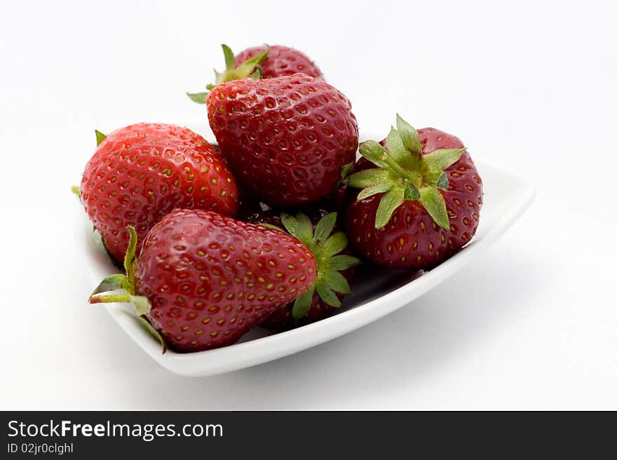 Strawberries on plate