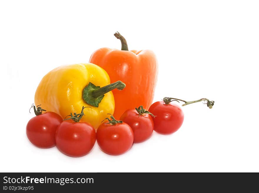 Sweet pepper and tomatoes