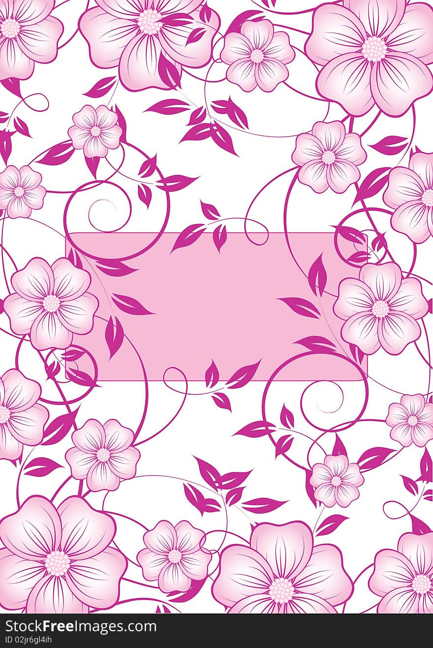 Abstract flowers background with place for your text. Abstract flowers background with place for your text