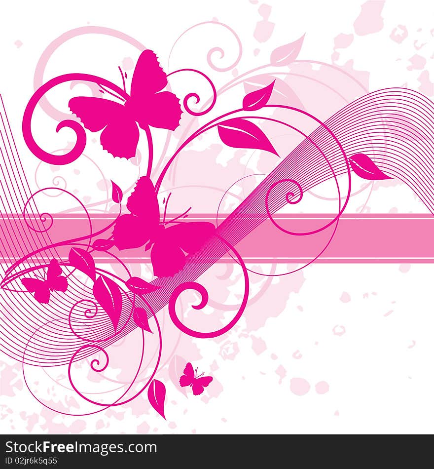 Abstract flowers background with place for your text. Abstract flowers background with place for your text