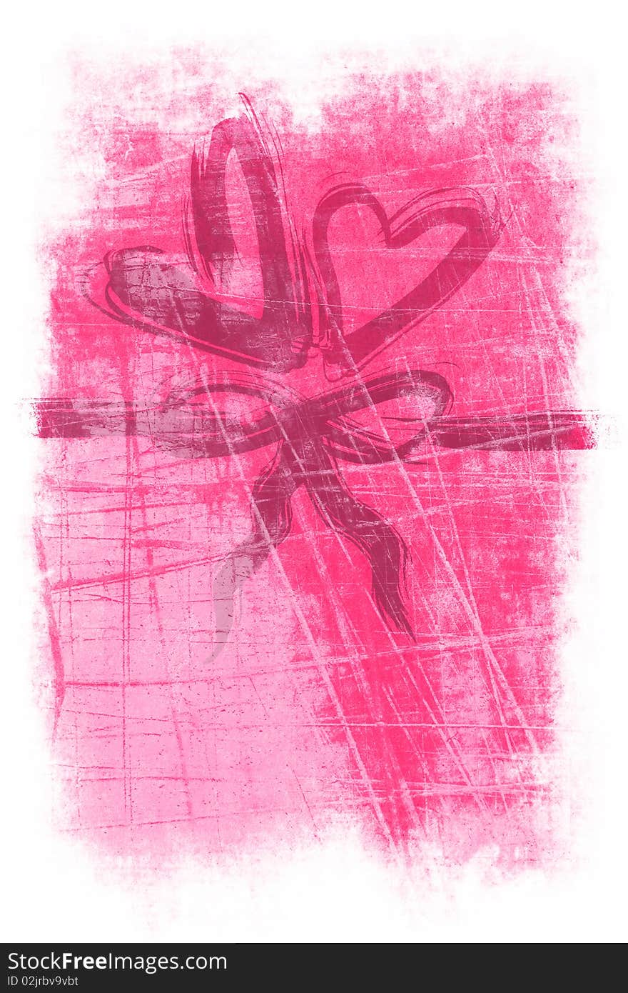 Heart to  grunge abstract