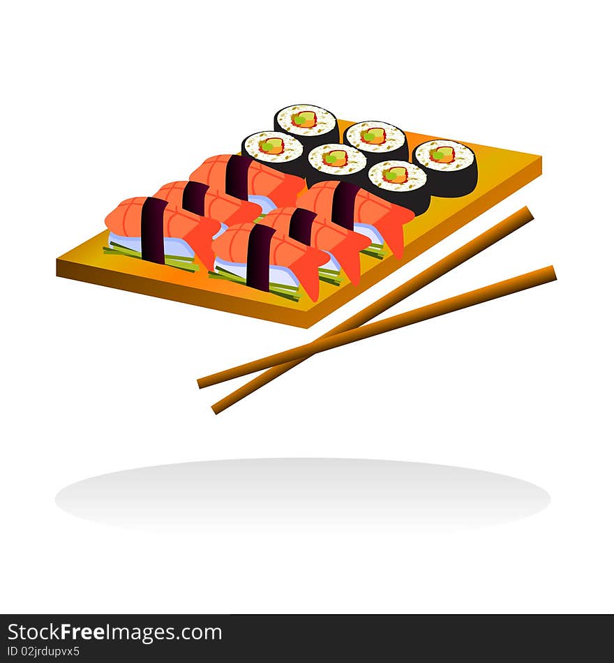 Sushi Portion Isolated Vector