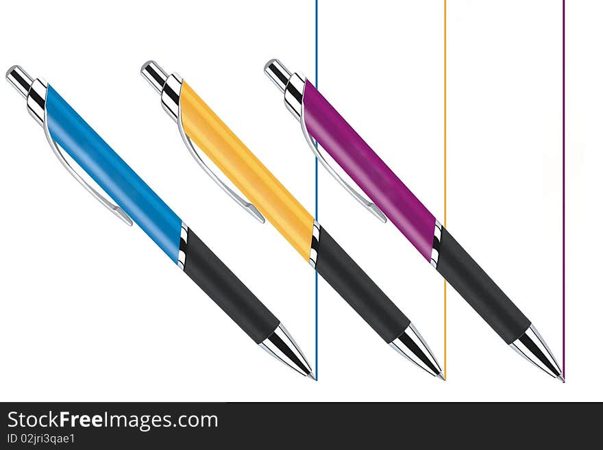 Color pencils isolated on a white background