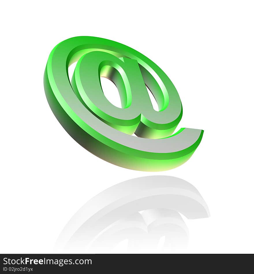 3D email symbol