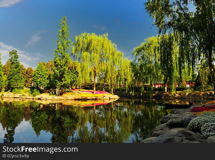 Zhongshan Park in Beijing's landscape.