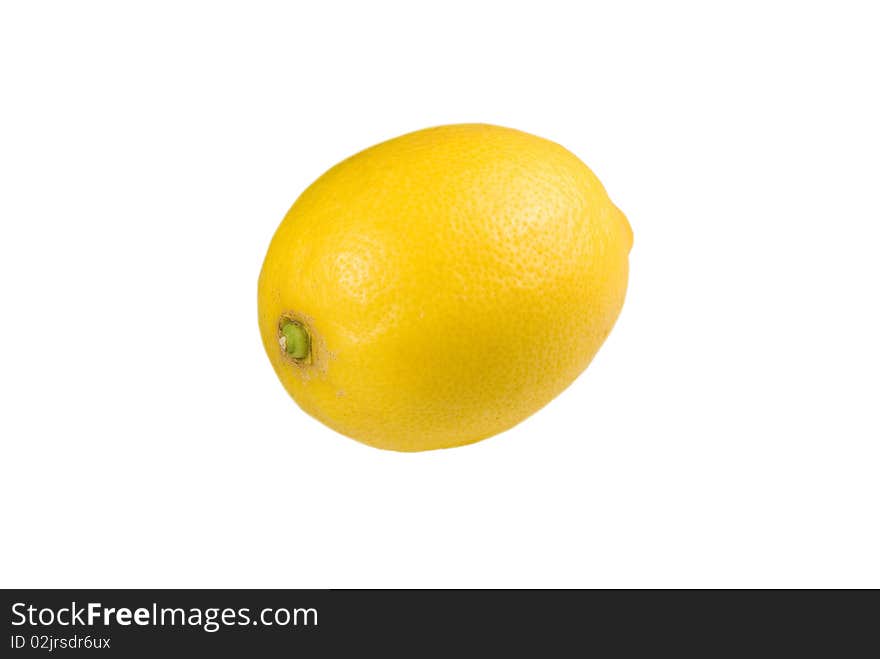 Single yellow lemon