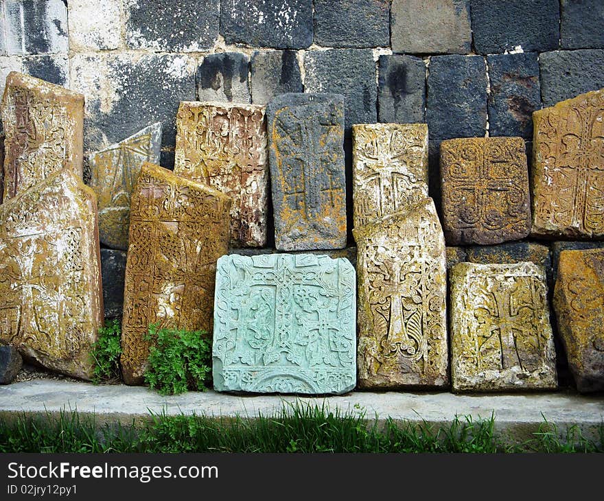 Khachkars in Sevanavank  Monastery