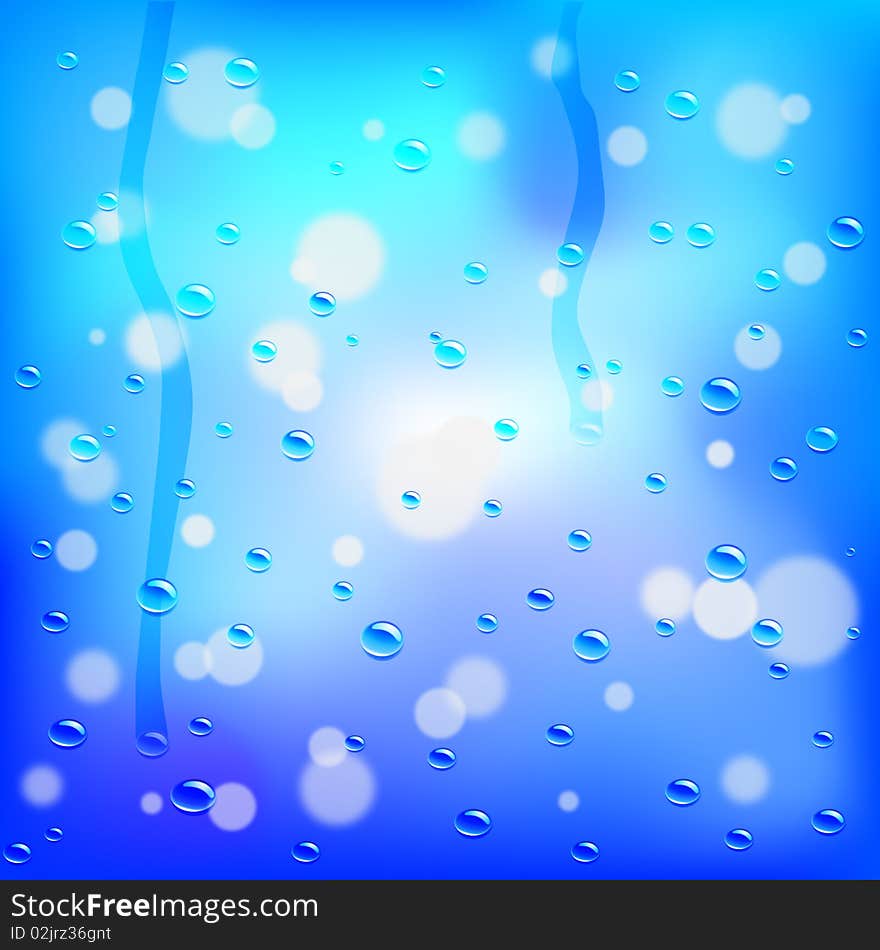 Water drops on a window