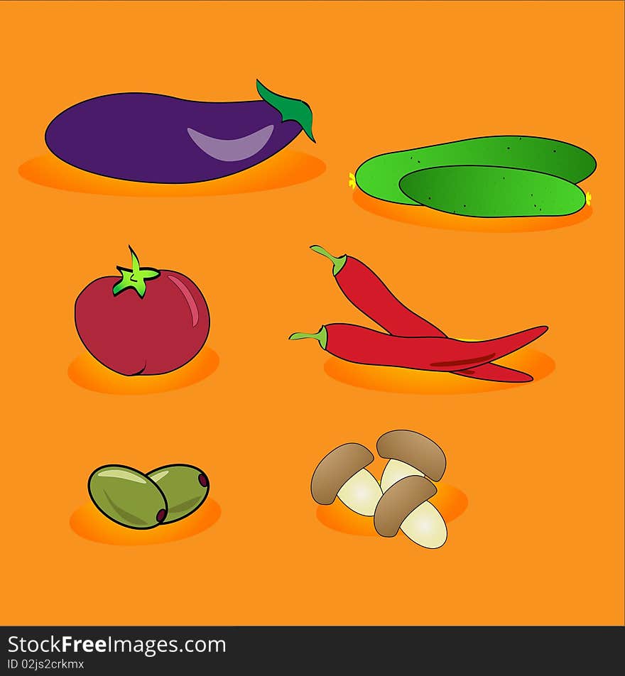 Illustration-abstract vegetables