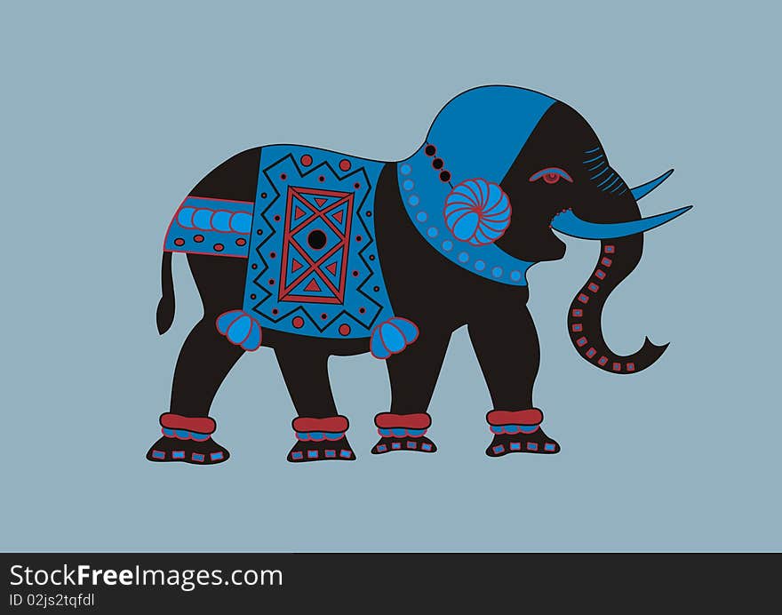 Illustration of sacred Indian elephant.