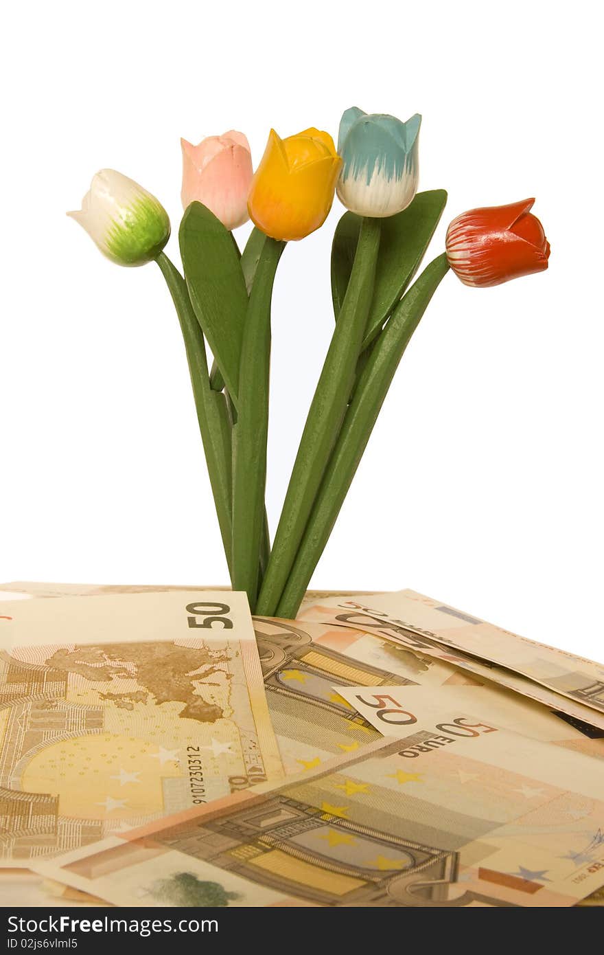 From euro denominations tulips grow. From euro denominations tulips grow