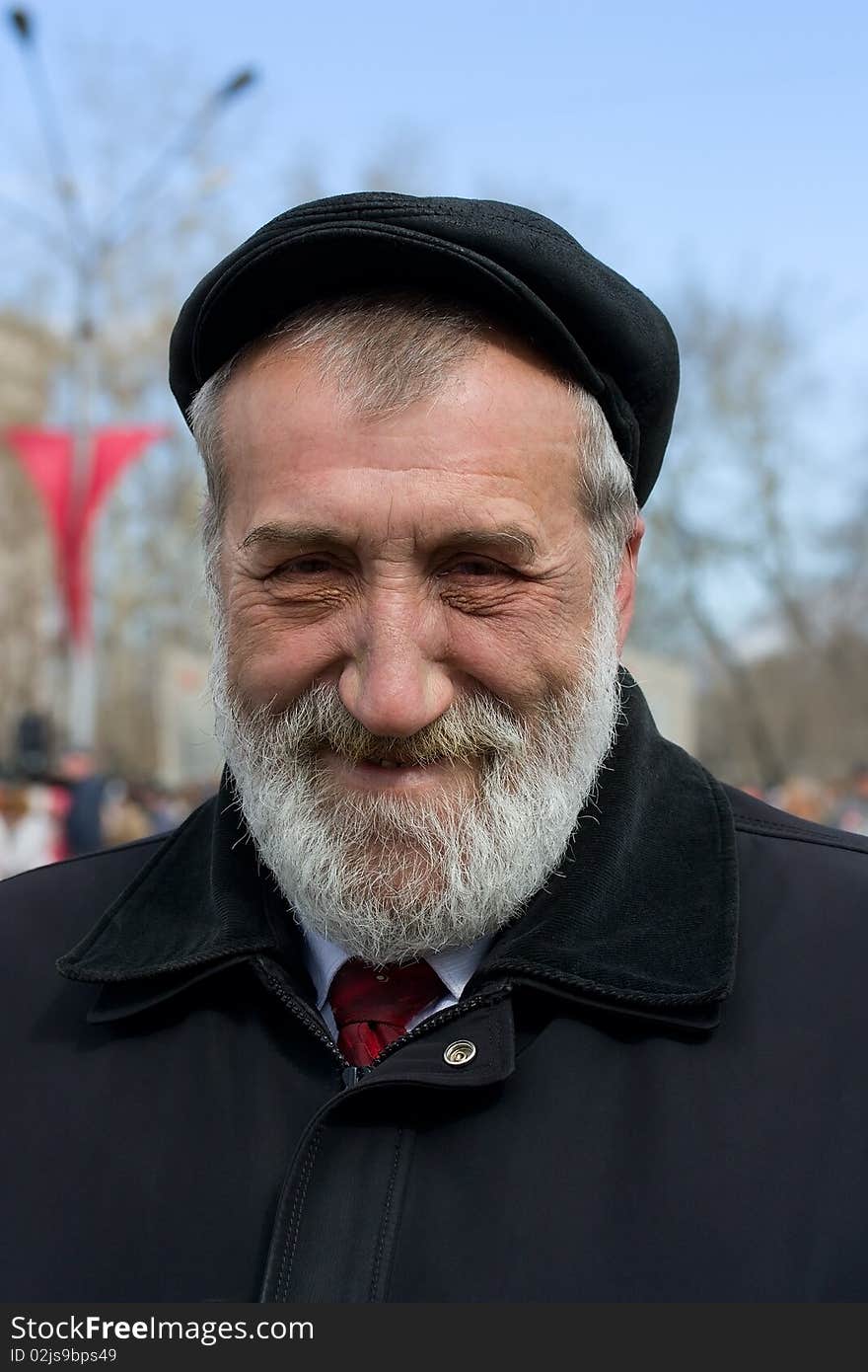 Closeup a portrait of the happy man. Closeup a portrait of the happy man