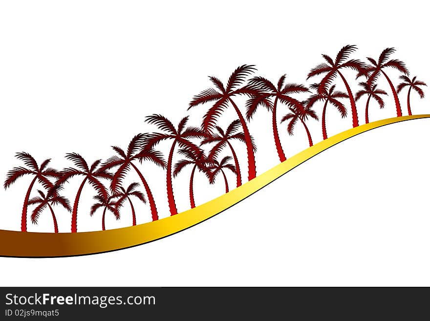 Graphic illustration of Palm Trees