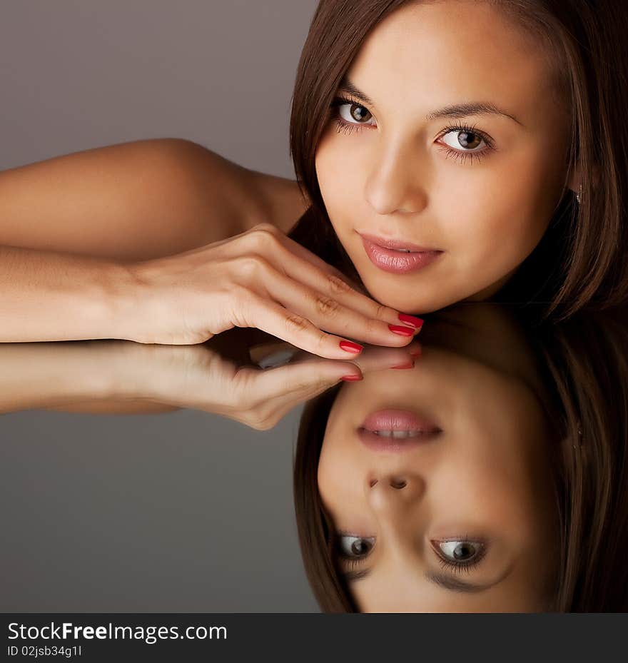 Portrait of a fresh and lovely woman