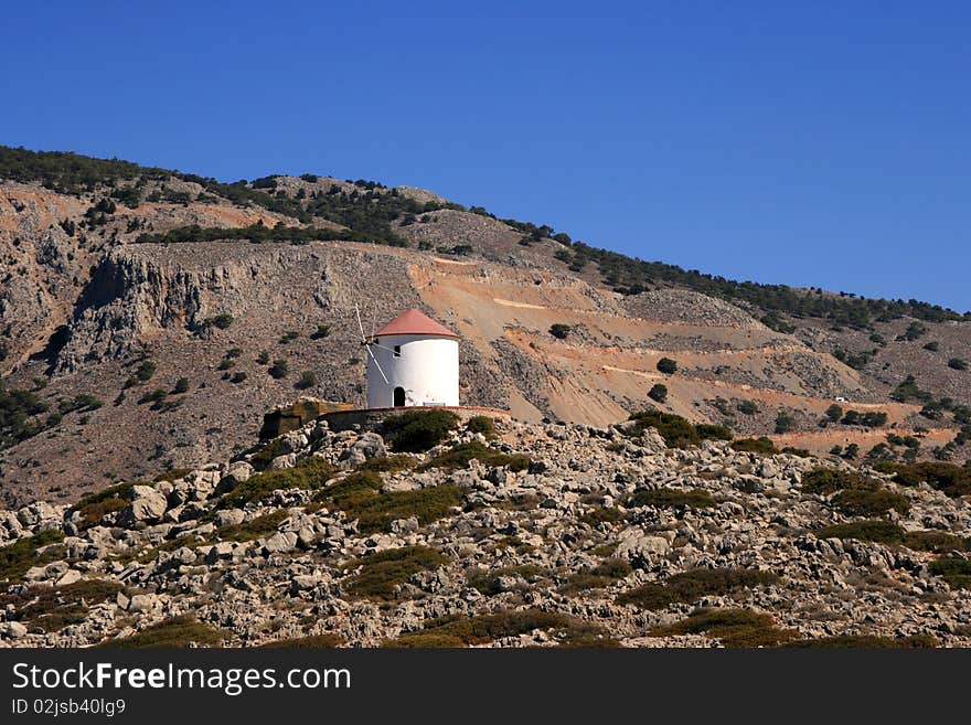 View on a mill, Greece