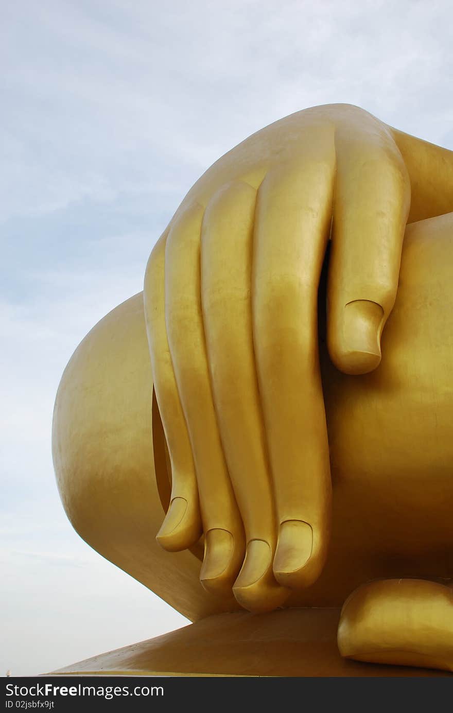 Big hand of Buddha image, Thailand