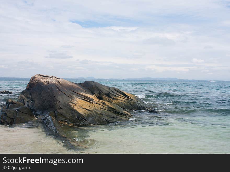 Stone and the beach