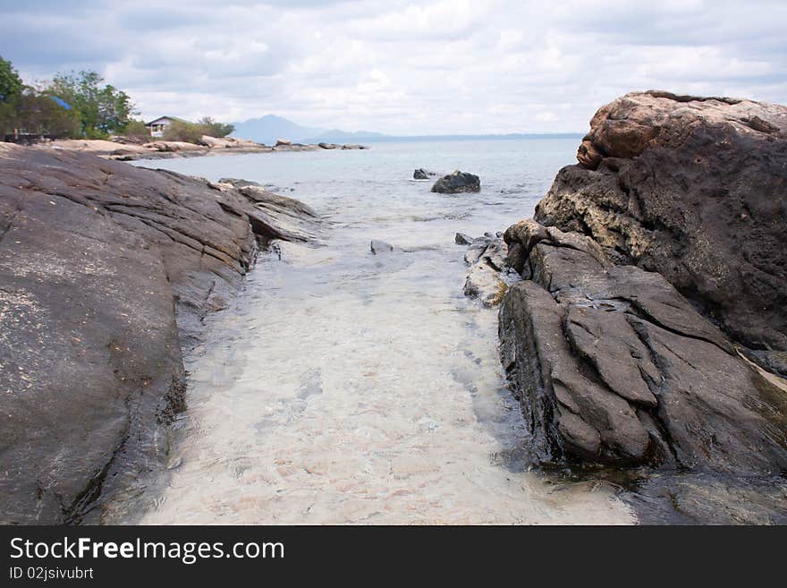 Stone and the beach