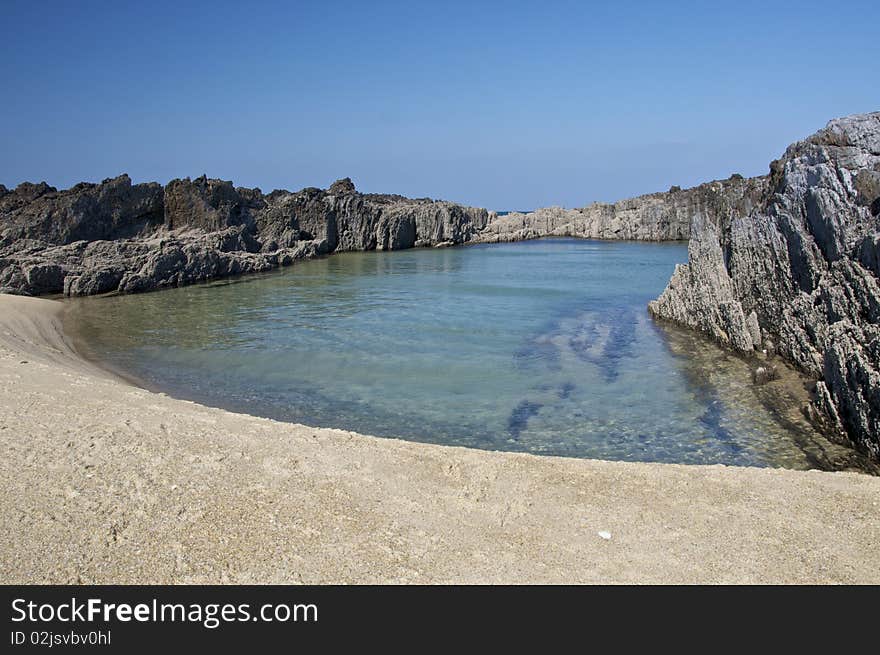 Beautiful beach with crystalline water