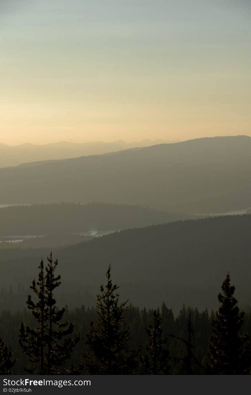 Mountain landscape in McCall, Idaho