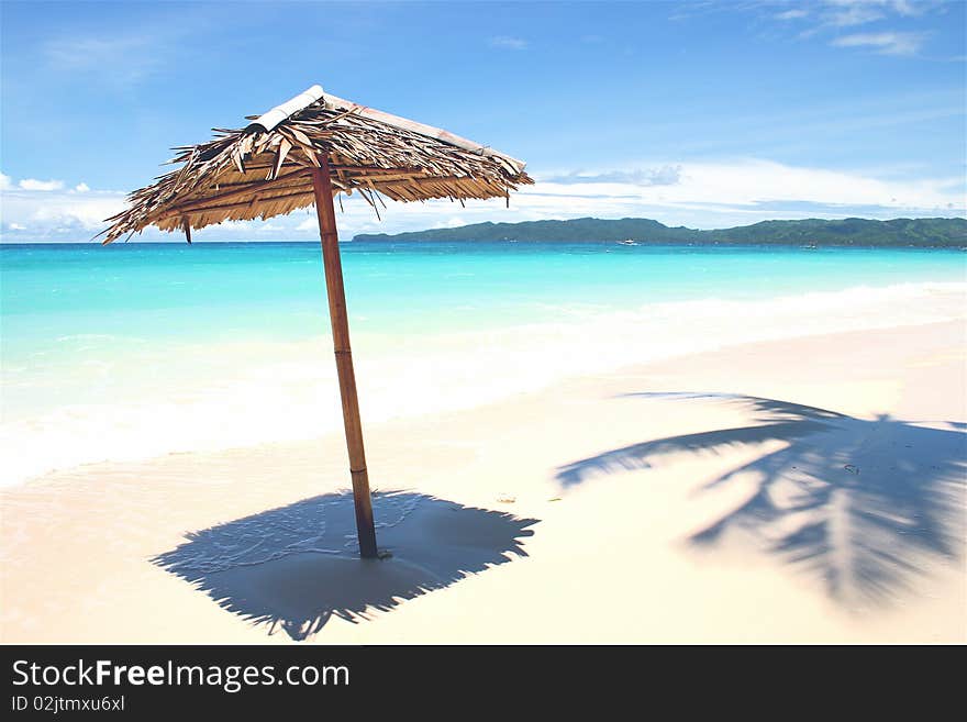 Umbrella near the beautiful beach