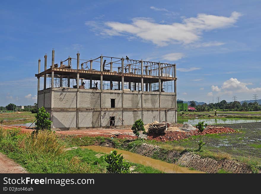 New building at the countryside. New building at the countryside