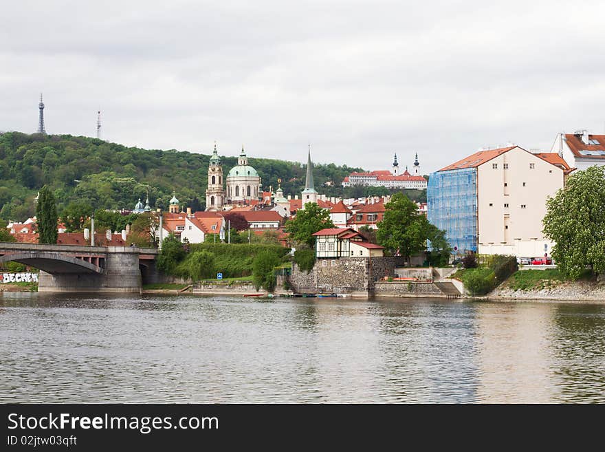 Site of Prague with brige